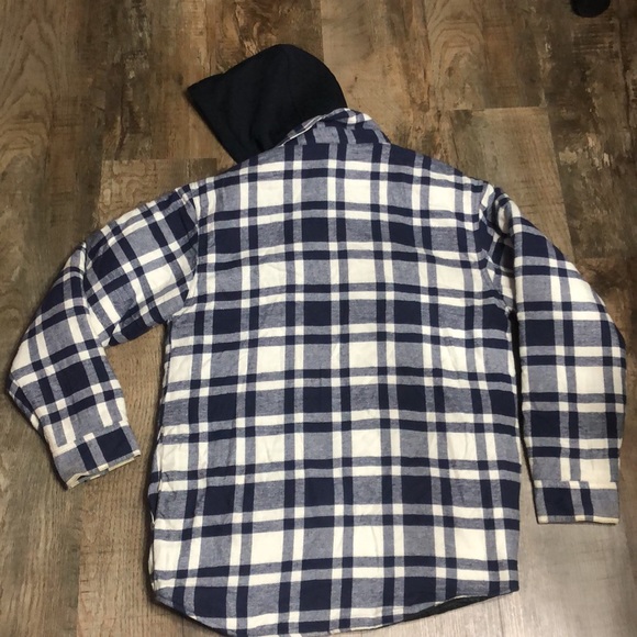 Dakota Men’s Flannel Sherpa Checkered Hoodie Jacket - Picture 7 of 7